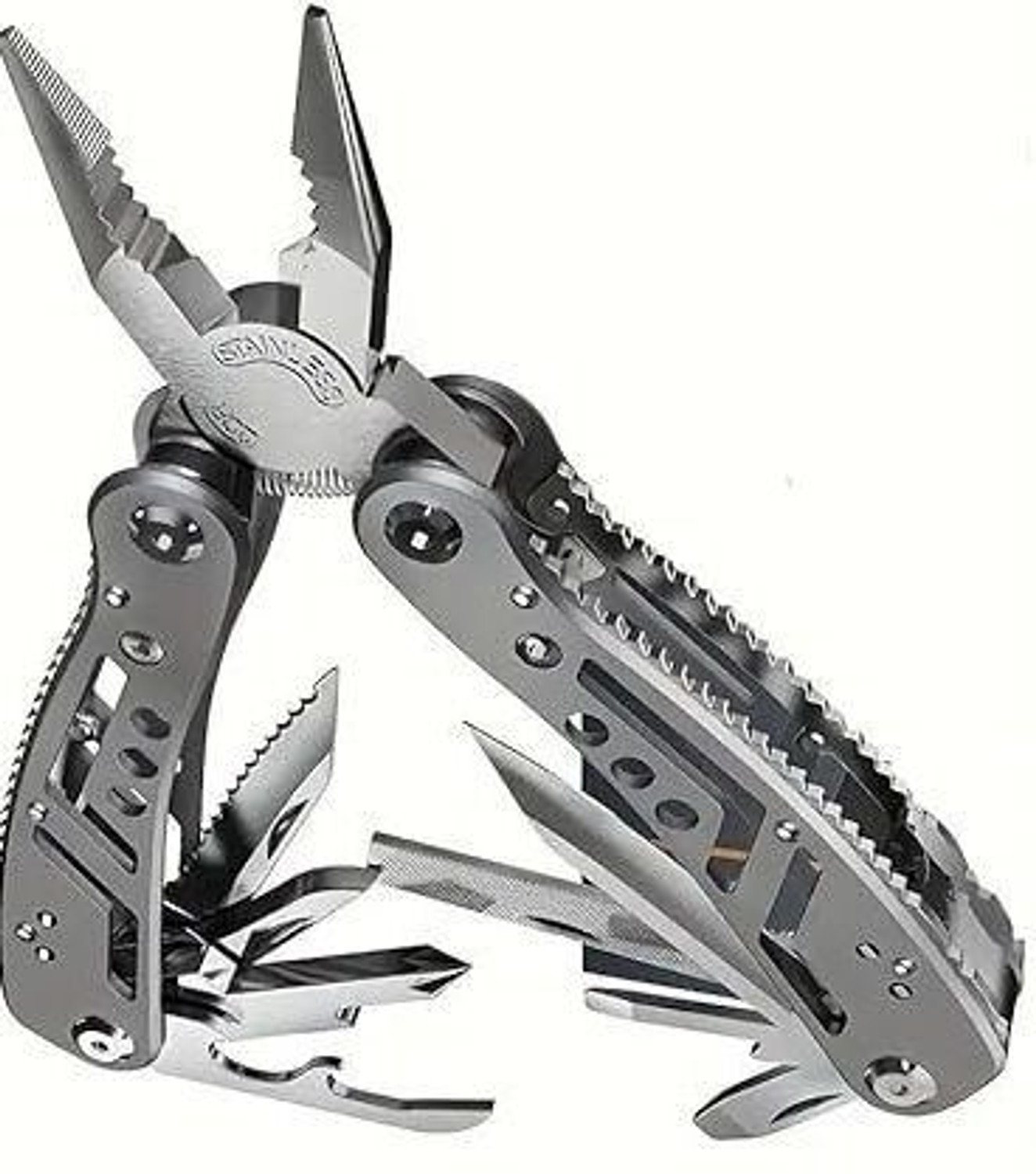 Image of YANSI 24 in 1 Multi-function Plier Tools Multi Utility Plier (24 Tools, Silver) Standard Screwdriver Set