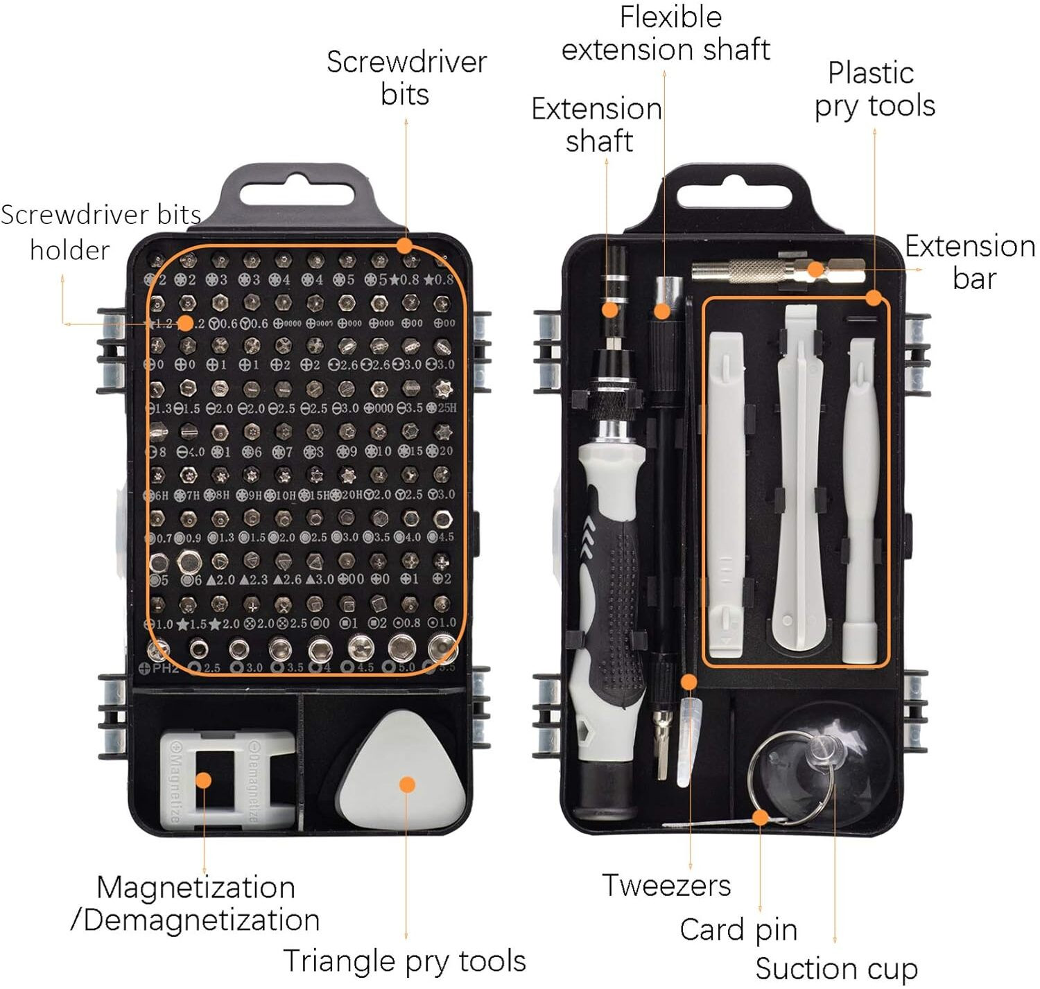 Image of ORVENIX Magnetic Driver Kit,Electronics Precision Screwdriver Set with Portable Bag Precision Screwdriver Set