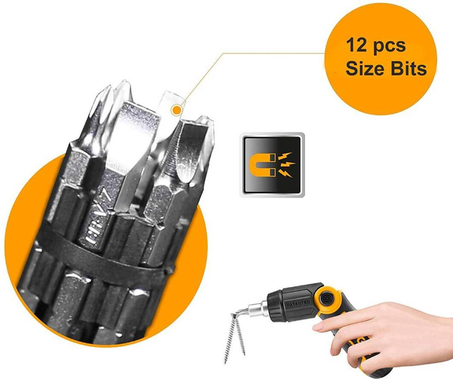 Image of INGCO 13-in-1 Ratchet Screwdriver Set for DIY & Professional Repair Ratchet Screwdriver