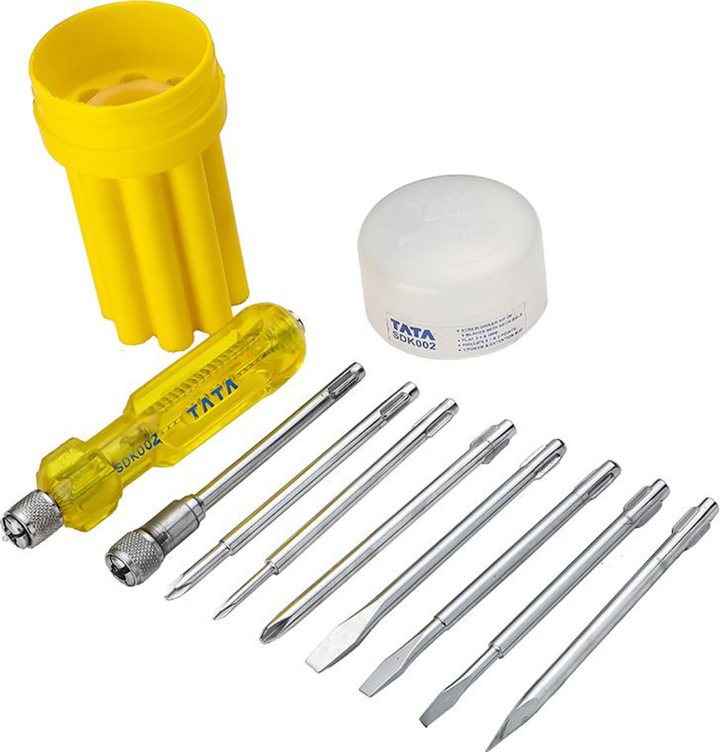 Image of TATA AGRICO Rustproof Nickel Chrome Plating | Set of 8 Blades | Combination Screwdriver Set