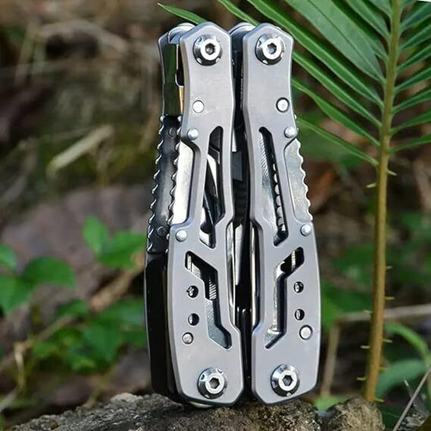 Image of YANSI 24 in 1 Multi-function Plier Tools Multi Utility Plier (24 Tools, Silver) Standard Screwdriver Set
