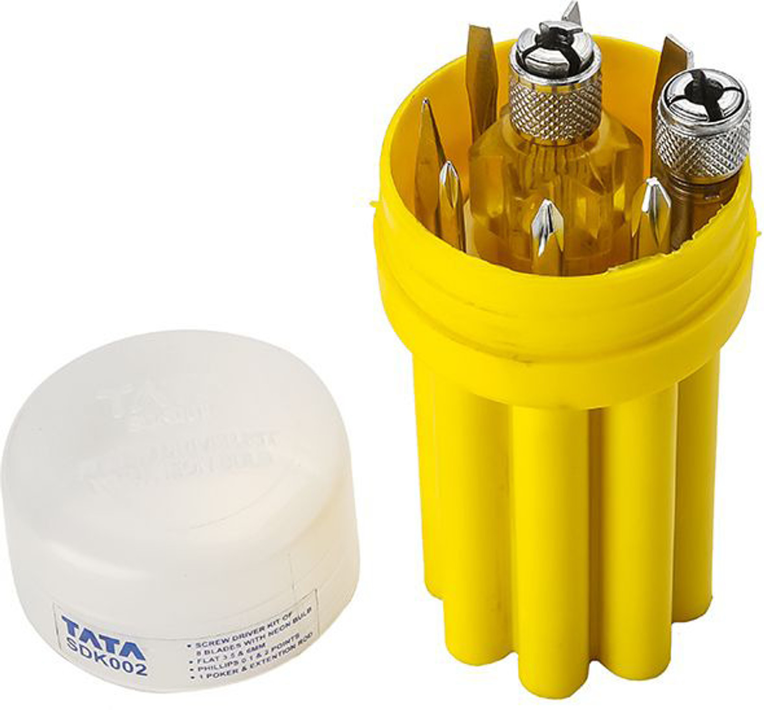 Image of TATA AGRICO Rustproof Nickel Chrome Plating | Set of 8 Blades | Combination Screwdriver Set