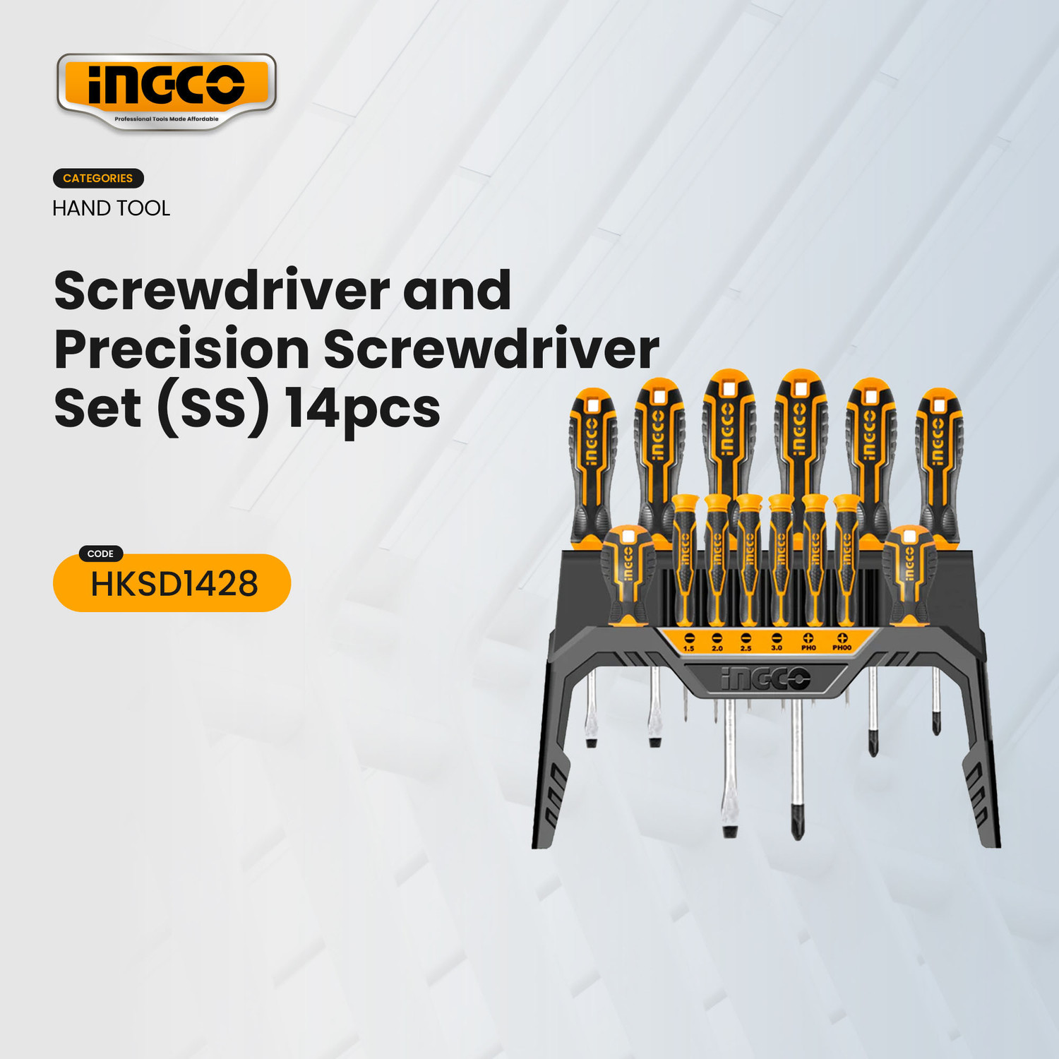 Image of INGCO 14 Pcs screwdriver and precision screwdriver set Combination Screwdriver Set