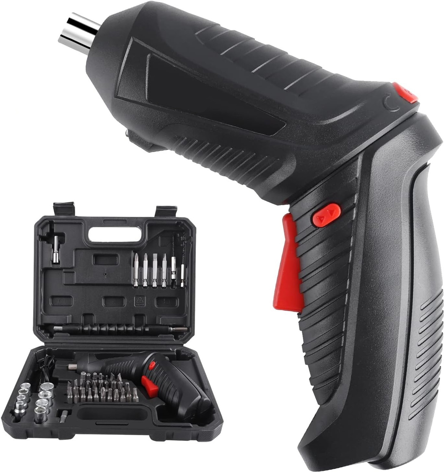 Image of TREATTOES 47 in 1 Electric Screwdriver | USB Rechargeable | Cordless Drill Screwdriver T02 Long Handle Screwdriver Set