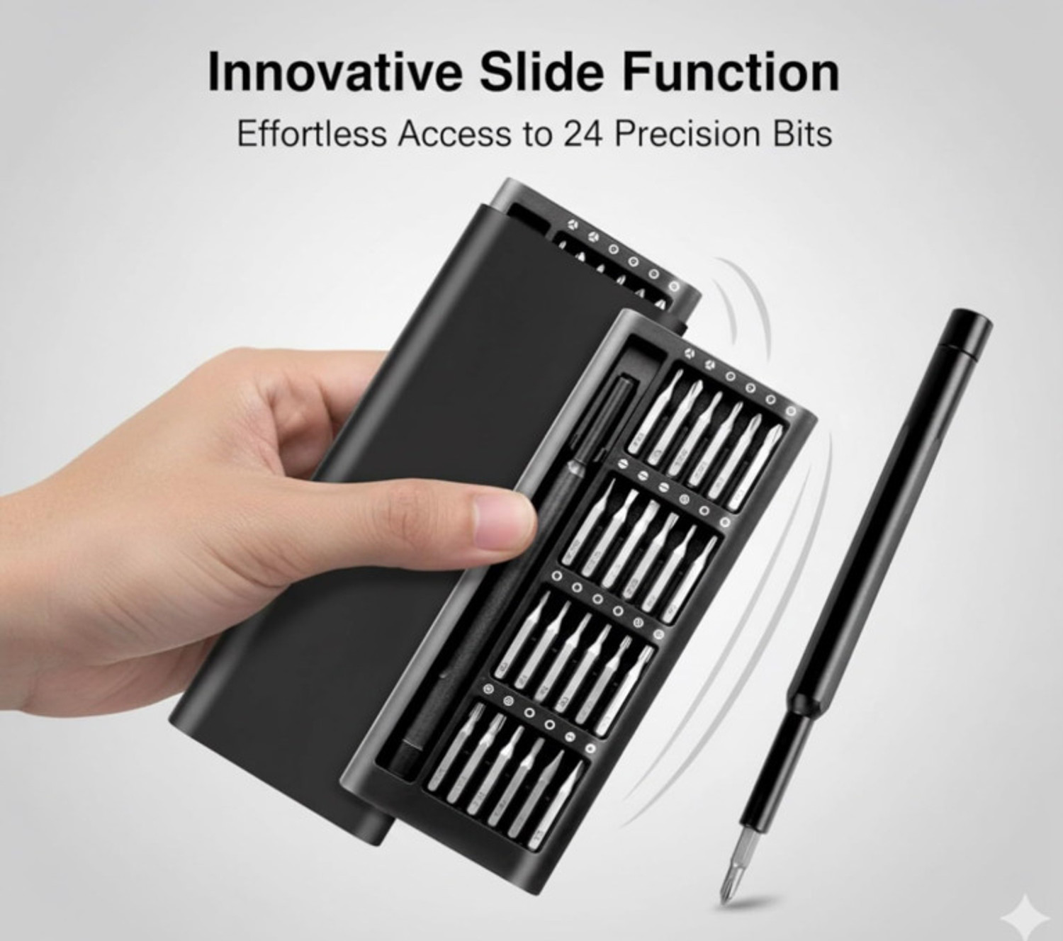 Image of KUMAWATCRAFTZ 24-IN-1 Magnetic Bits and Plastic Handle Precision Screwdriver Set