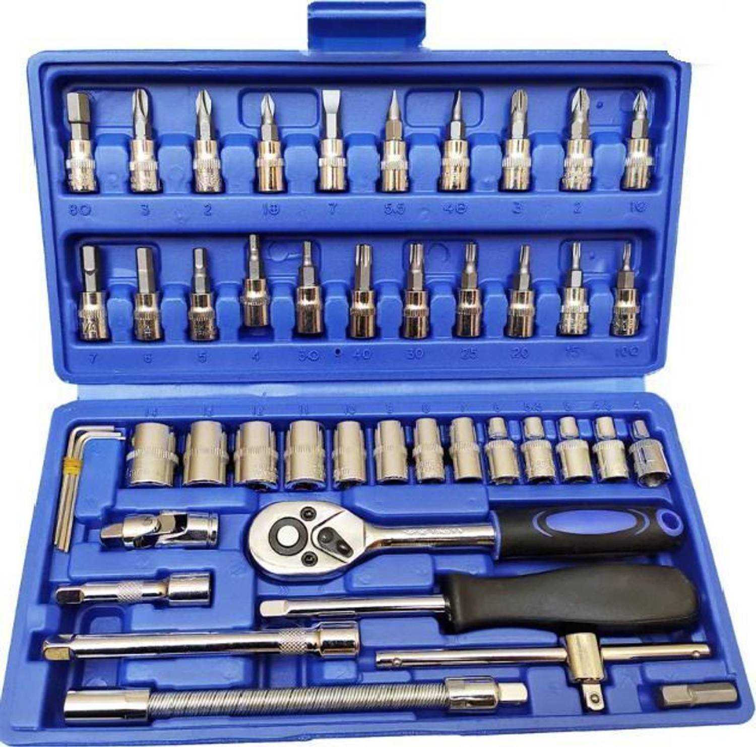 KHANSAHEB 46 in 1 Tool Kit Car Repair Set - Image 1