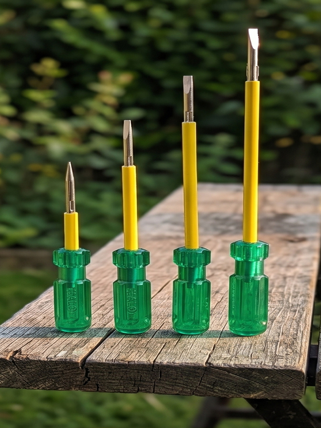 Image of Toolora Pack of - 4 with - Magnetic -Tip 001 Standard Screwdriver Set