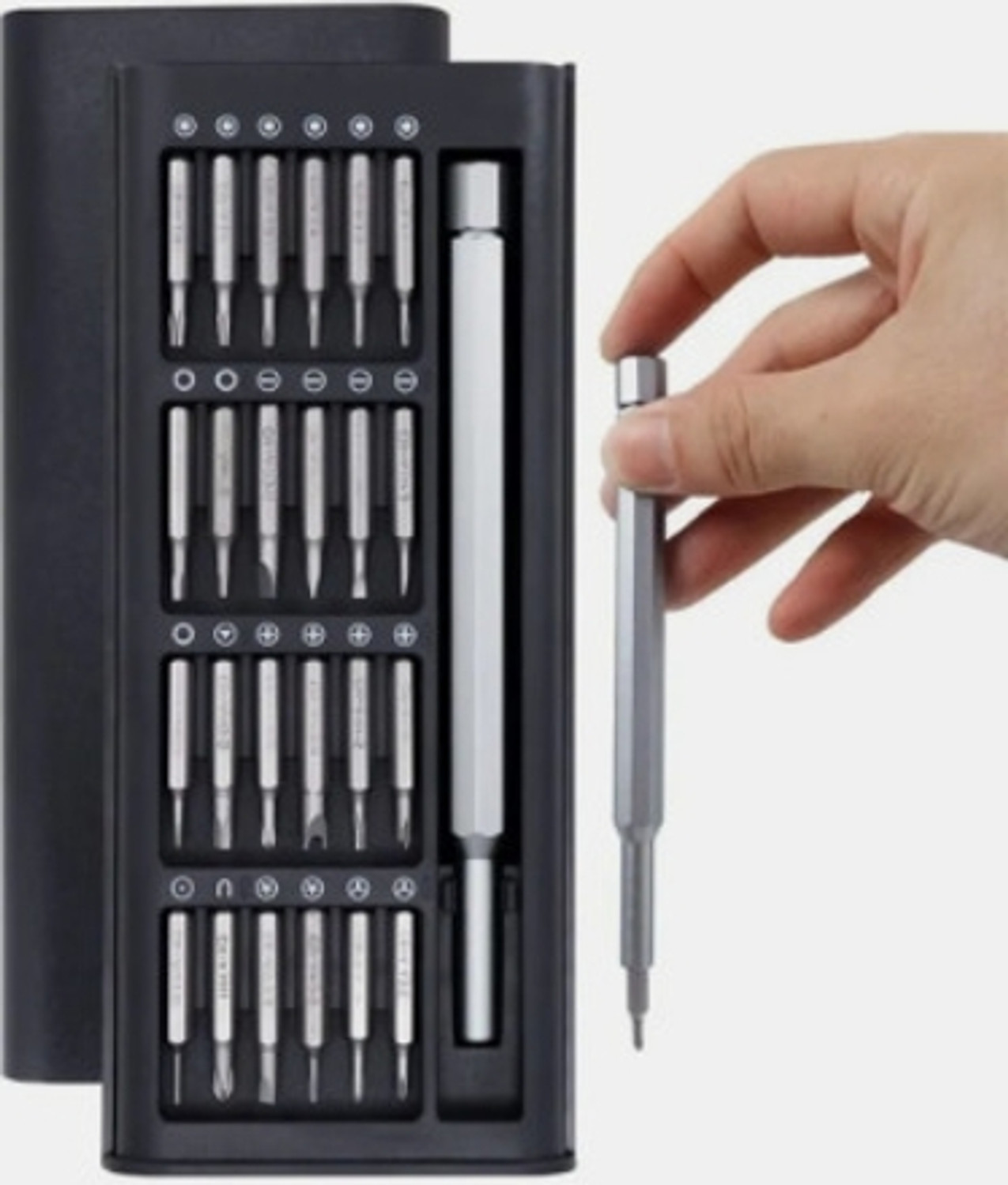 Image of KUMAWATCRAFTZ 24-IN-1 Magnetic Bits and Plastic Handle Precision Screwdriver Set