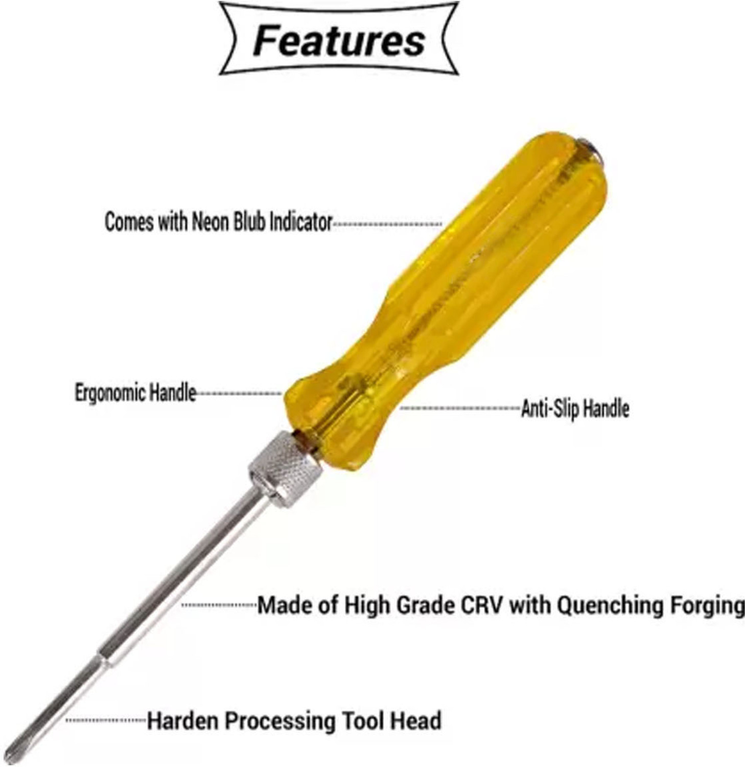 Image of Kshivi 5 Pcs Combination Screwdriver Set Kit With Different Blades for Multipurpose Use Combination Screwdriver Set