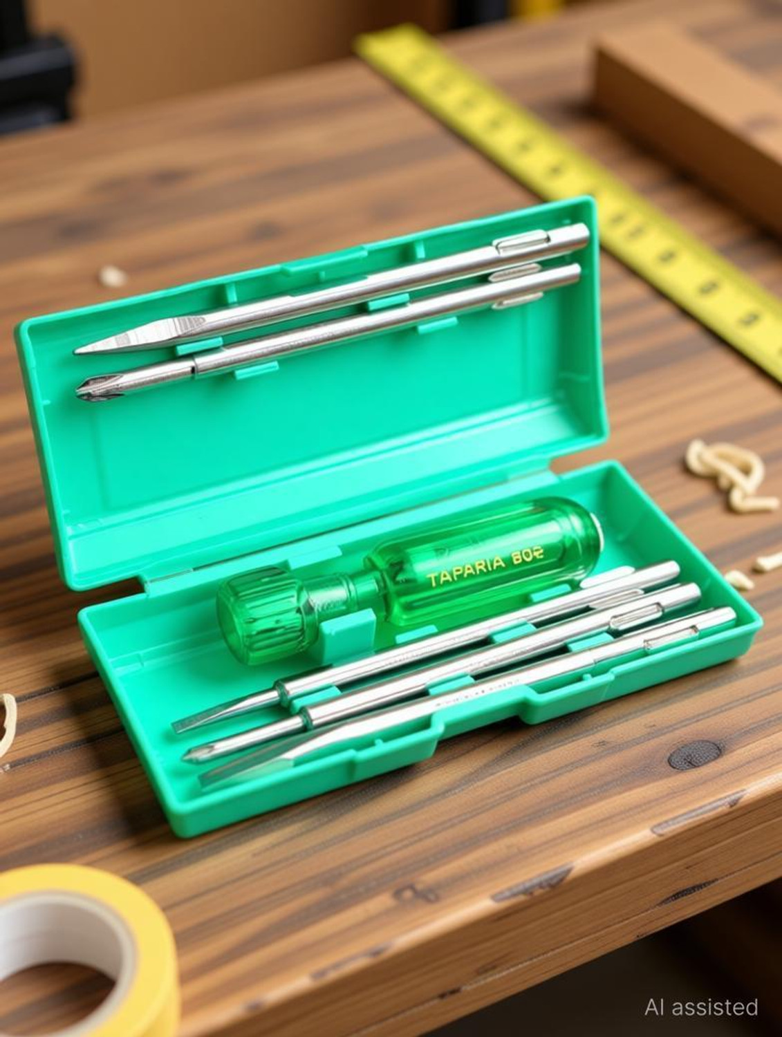 Image of TAPARIA + /- interchange Taparia Screw Driver(5 Screwdriver BIT) Long Handle Screwdriver Standard Screwdriver Set