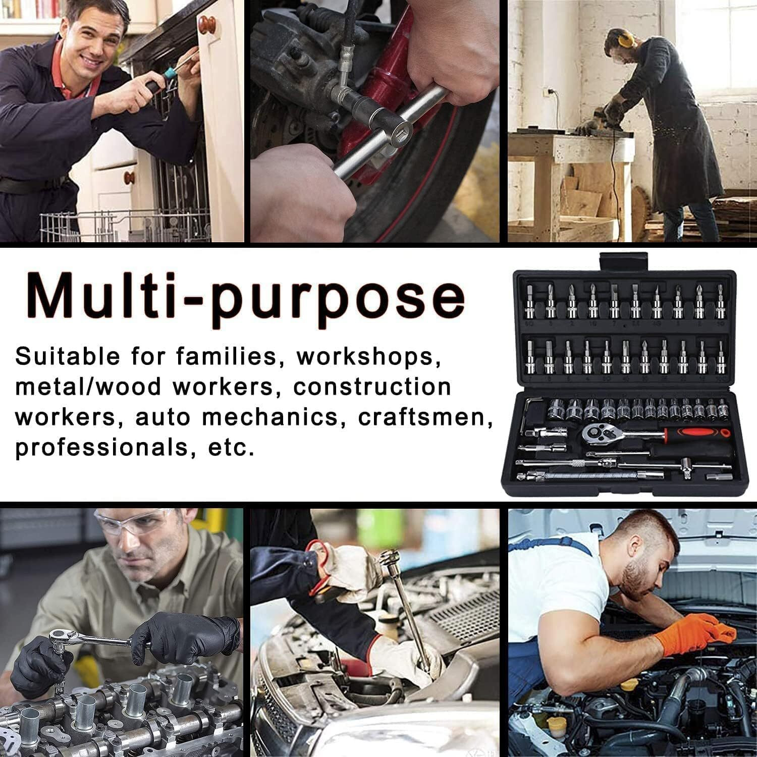 Image of CHICAGOZONE 46 In 1 Pcs Torx Tool Kit & Screwdriver Long Handle Screwdriver Set