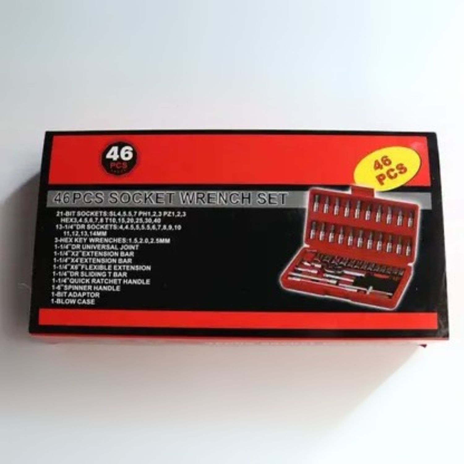 Image of VD Enterprise 46-Piece Multipurpose Ratchet Wrench Hand Tool Kit for Household & Repair Long Handle Screwdriver