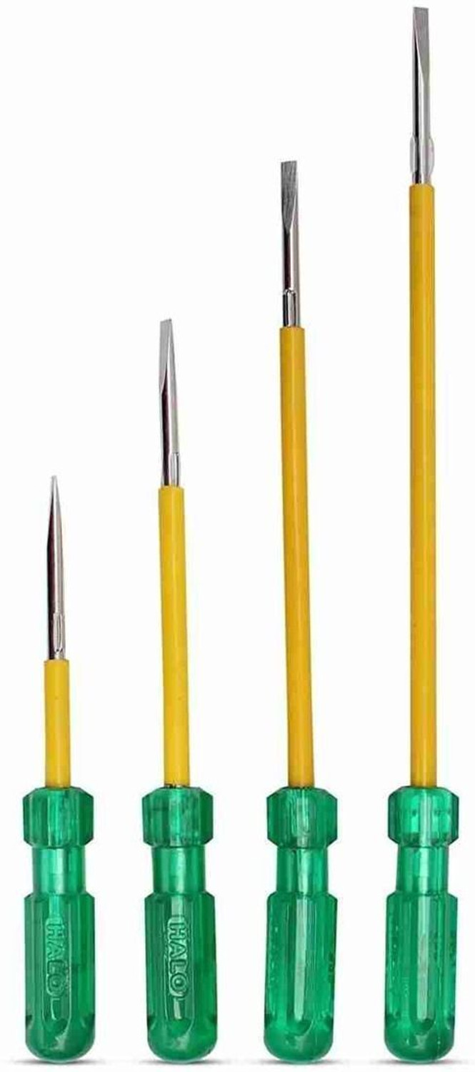 Image of Toolora Pack of - 4 with - Magnetic -Tip 001 Standard Screwdriver Set