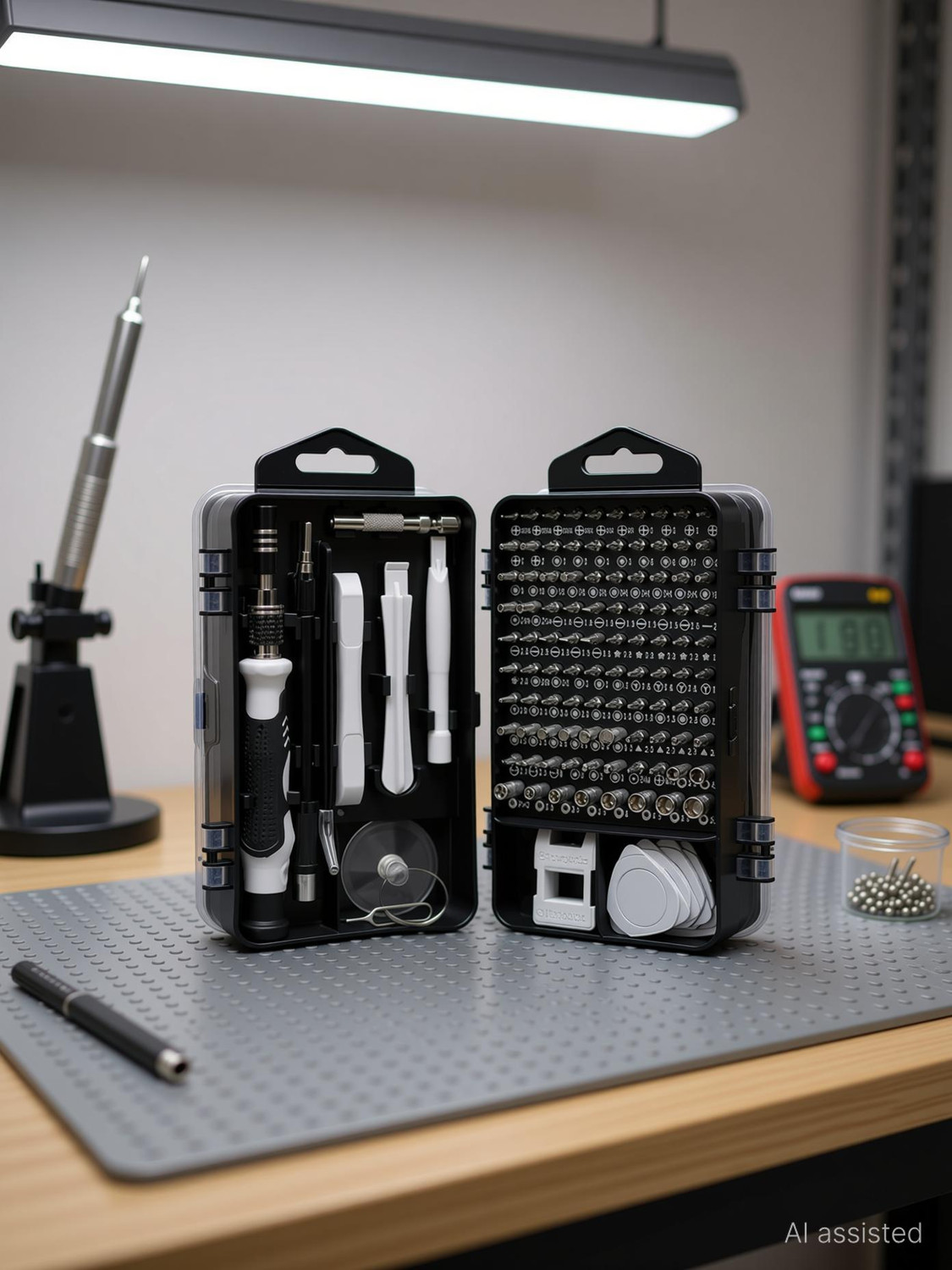 Image of Wishbone Screw driver Tool box kit set 122 in 1 Precision tester Screwdriver Set Precision Screwdriver Set
