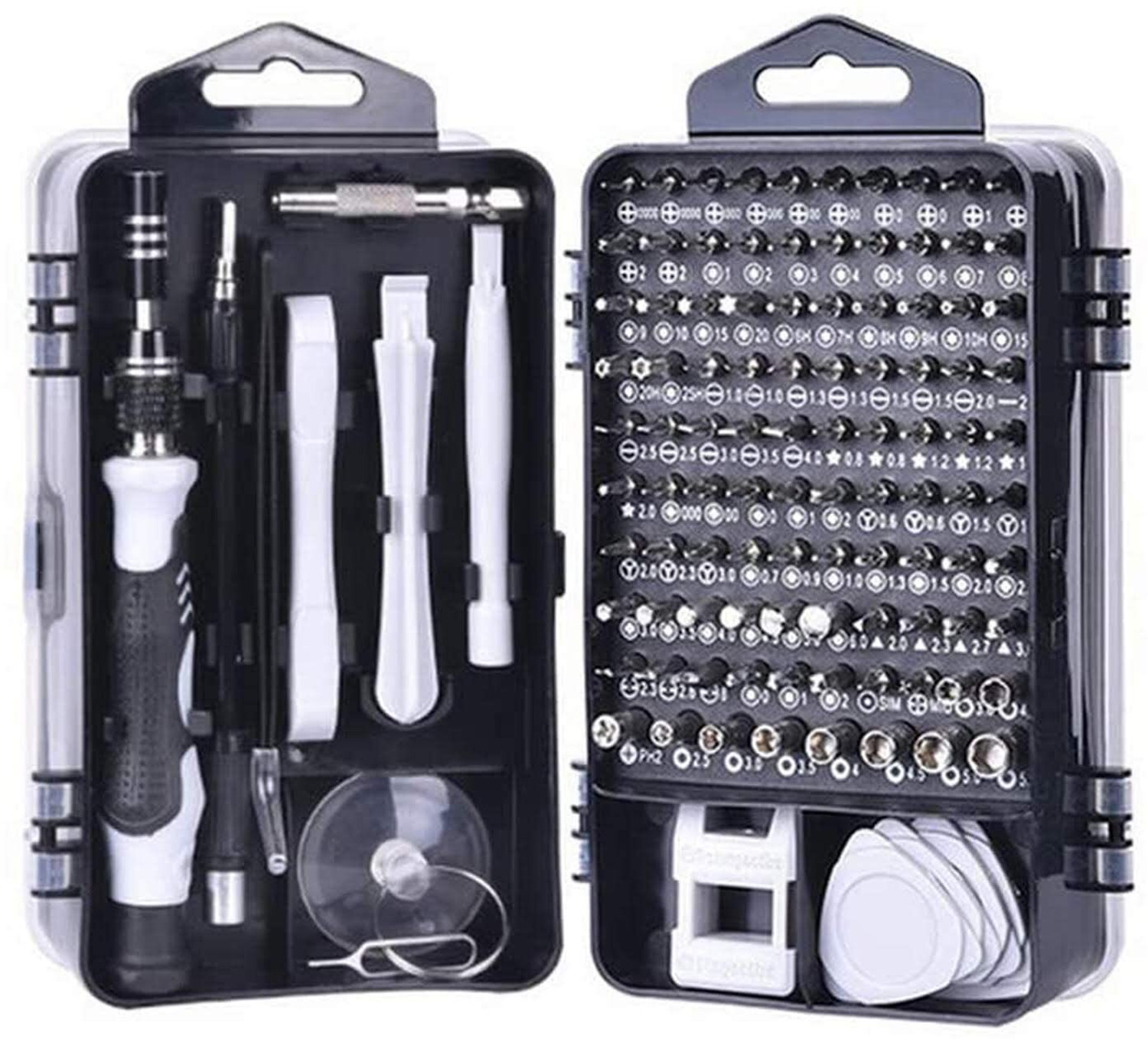 Image of Wishbone Screw driver Tool box kit set 122 in 1 Precision tester Screwdriver Set Precision Screwdriver Set