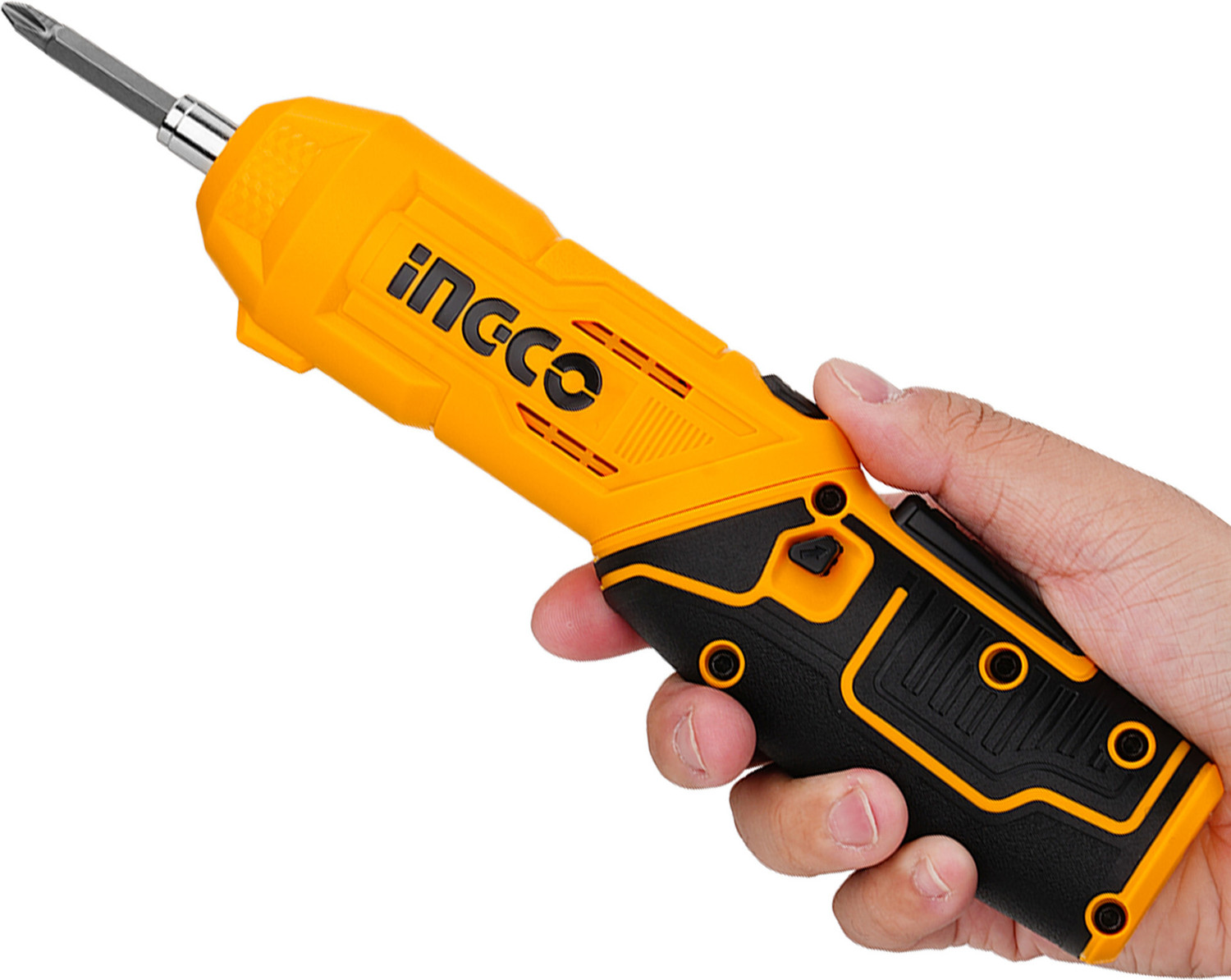 Image of INGCO 4NM CSDLI0442 Lithium Ion Cordless Screwdriver Adjustable Handle Long Handle Screwdriver Set (Pack of 1)