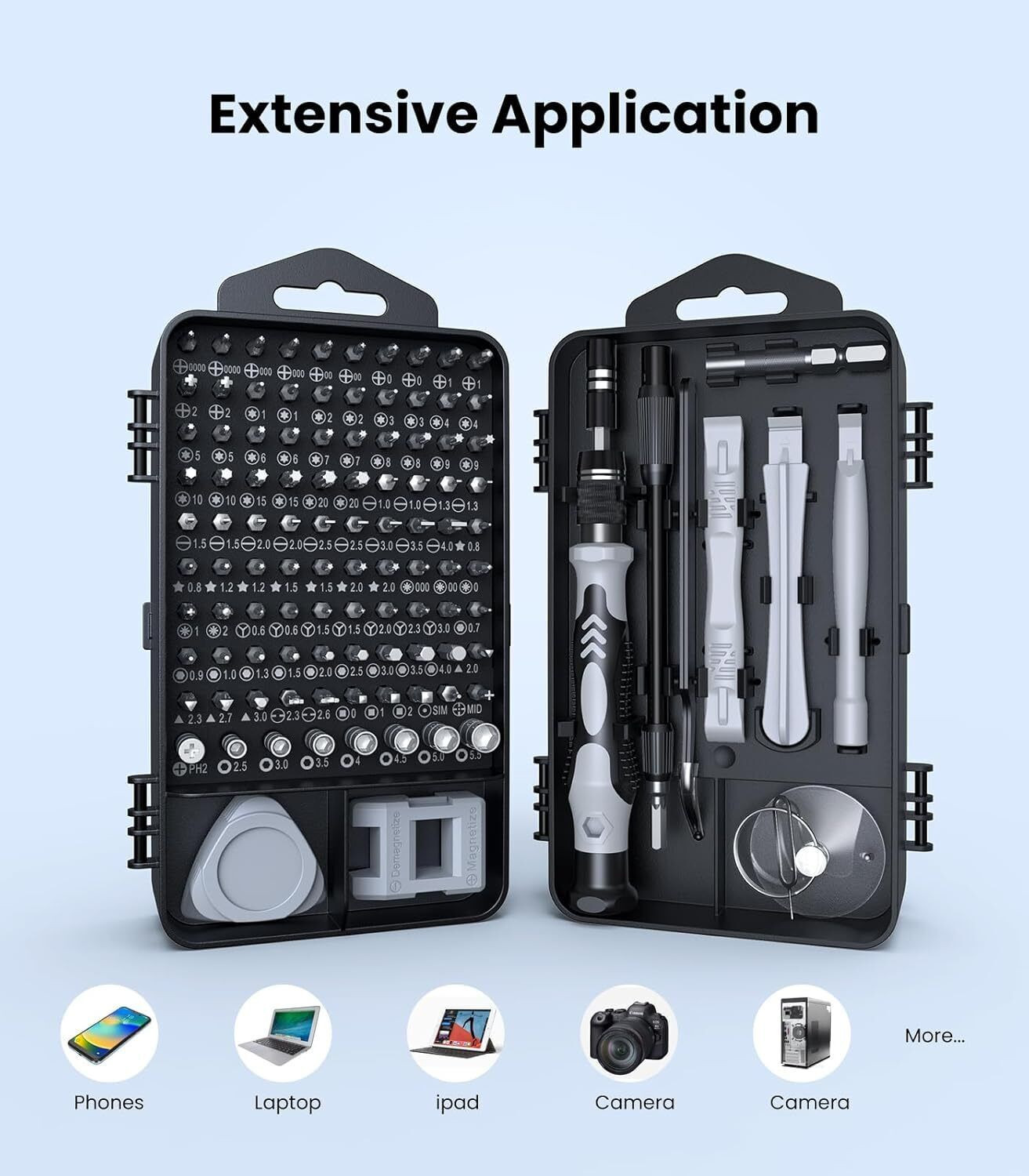 Image of TRINETRAHUB Professional Multi-Bit Repair Tool Kit for Laptop, Mobile, Watch, Eyeglasses.20 Standard Screwdriver Set