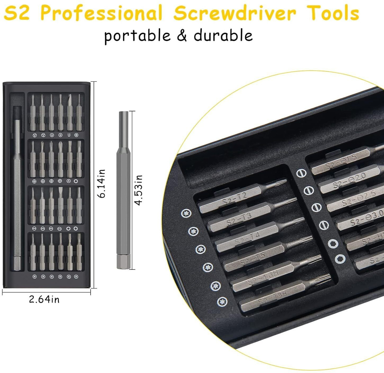 Image of TechTrove 24 In 1 SCREWDRIVER SET Standard Screwdriver Set