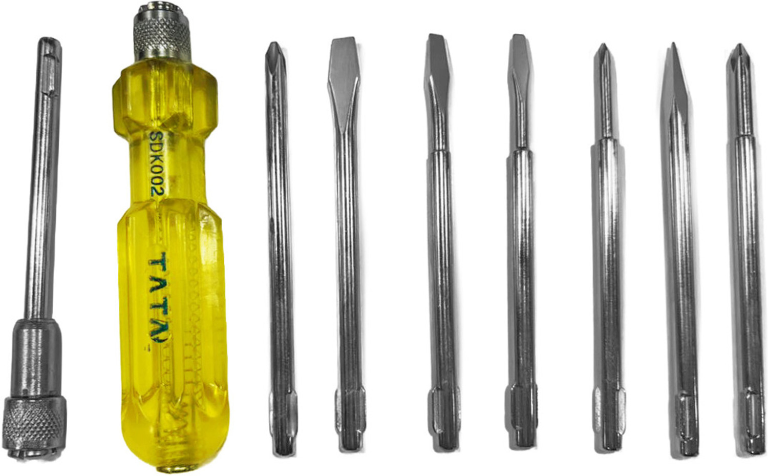 Image of TATA AGRICO Rustproof Nickel Chrome Plating | Set of 8 Blades | Combination Screwdriver Set