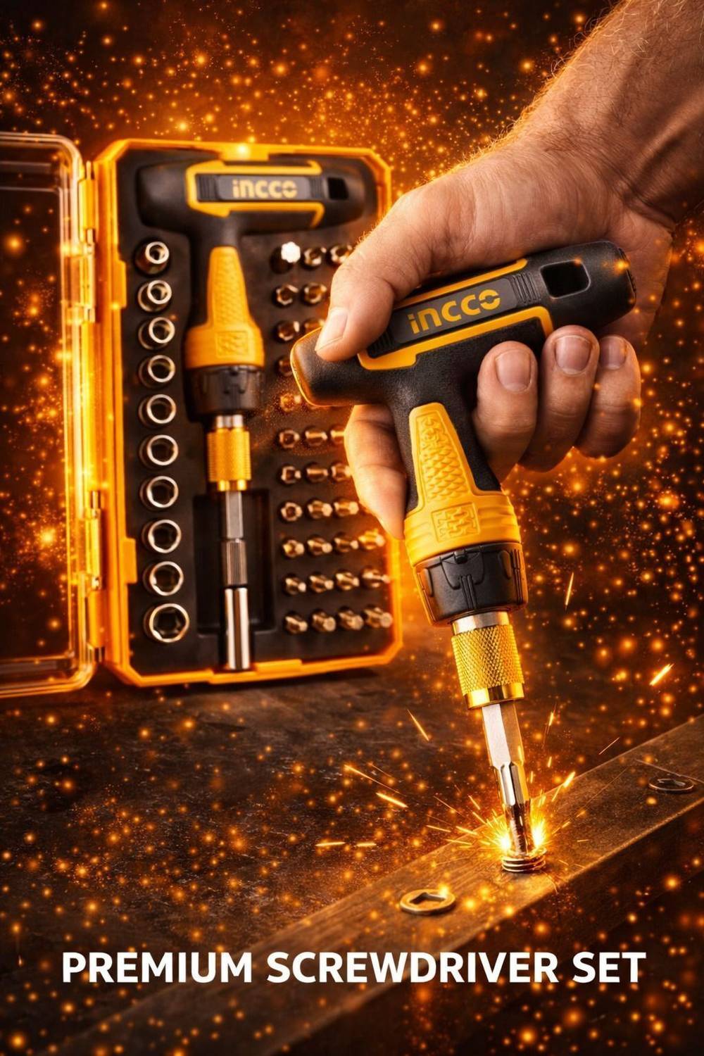 INGCO 47PCS T-Handle Wrench Screwdriver Set - Image 4