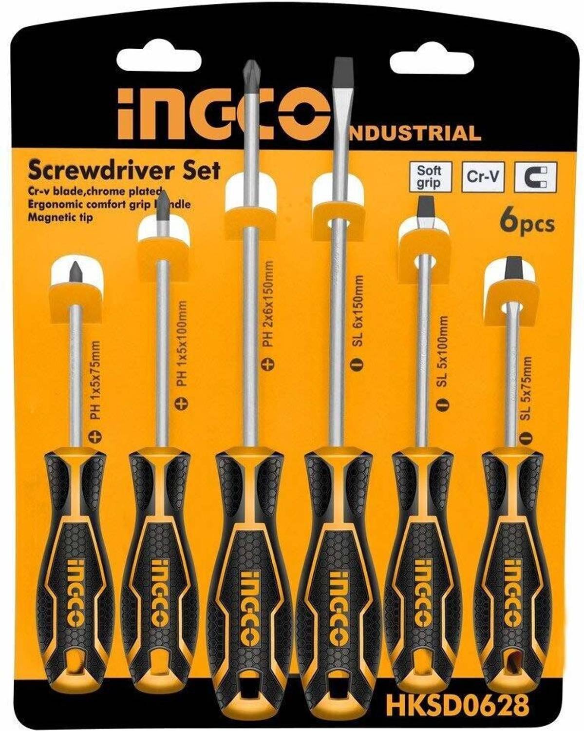 INGCO 6 Pcs. Combination Screwdriver Set - Image 1