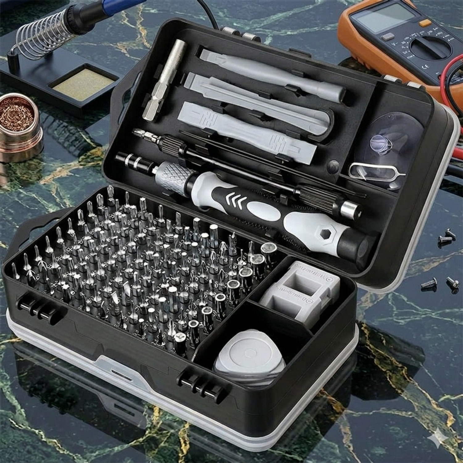 Image of TRINETRAHUB Professional Multi-Bit Repair Tool Kit for Laptop, Mobile, Watch, Eyeglasses.20 Standard Screwdriver Set