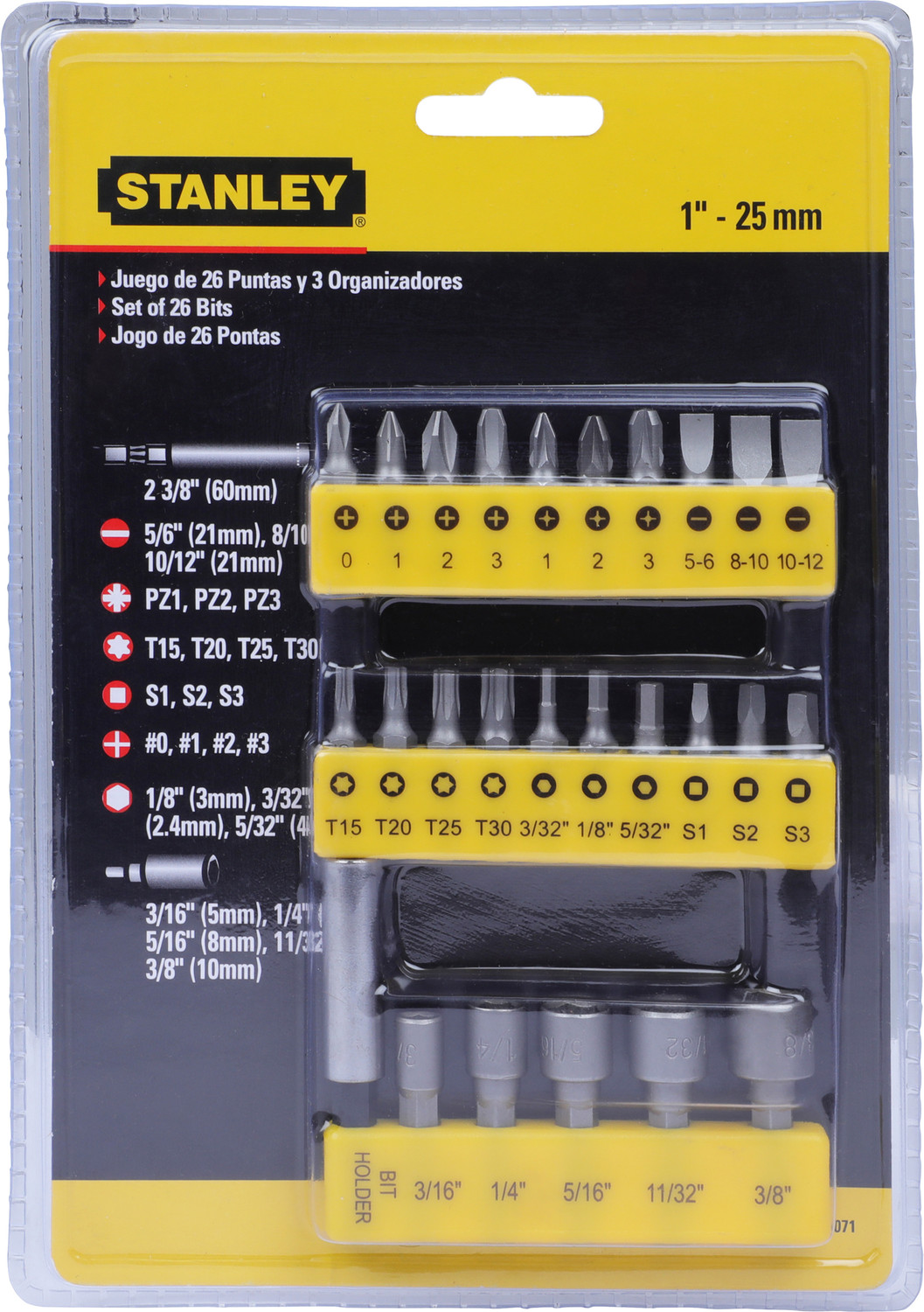 Image of STANLEY 29 PCS 68-071-23 Insert Bit Standard Screwdriver Set
