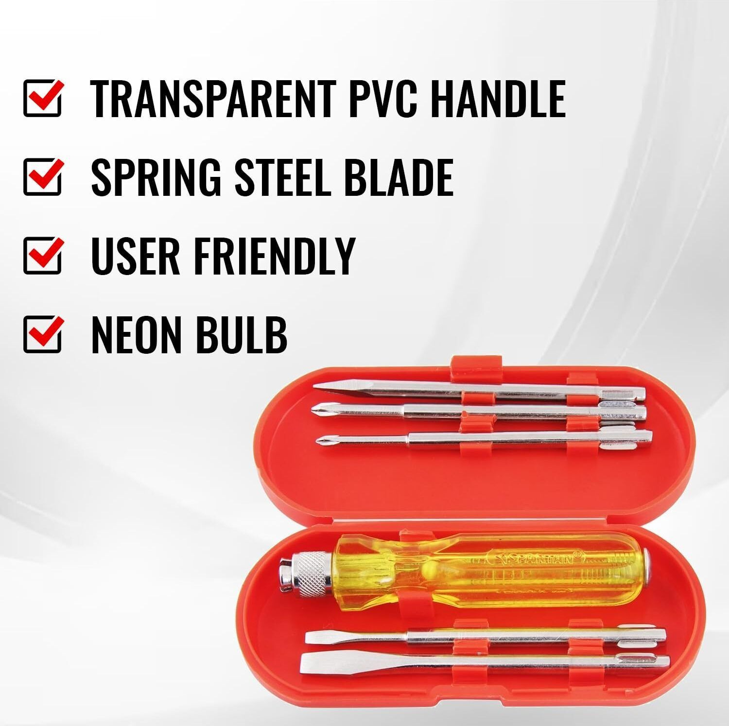 Image of Spartan 5-Pieces Screwdriver Kit (Multicolour) Standard Screwdriver Set