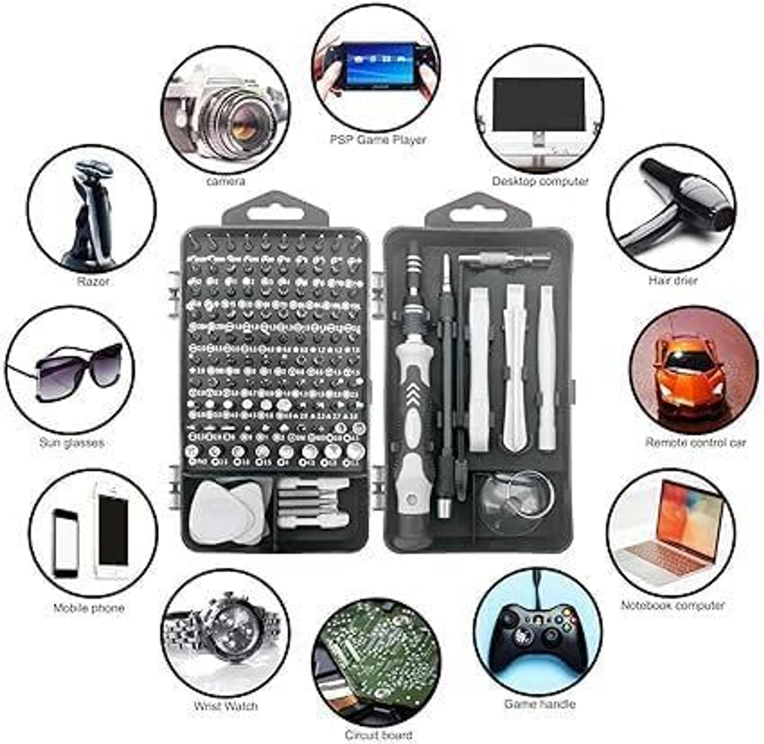 Image of VALORACE 115-in-1 Precision Magnetic Screwdriver Set - Professional Repair Tool Kit Standard Screwdriver Set