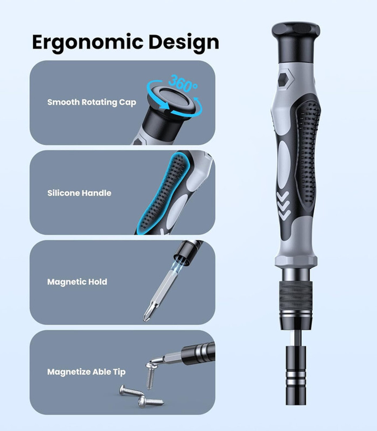 Image of Monycare HandyTechX 115 in 1 Precision Tool Kit with Carry Case Standard Screwdriver Set
