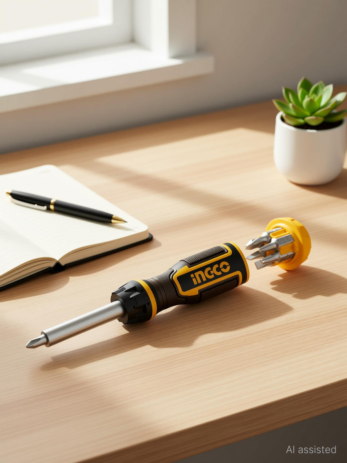 Image of INGCO 8 Pcs ratchet screwdriver set Combination Screwdriver (Pack of 1)