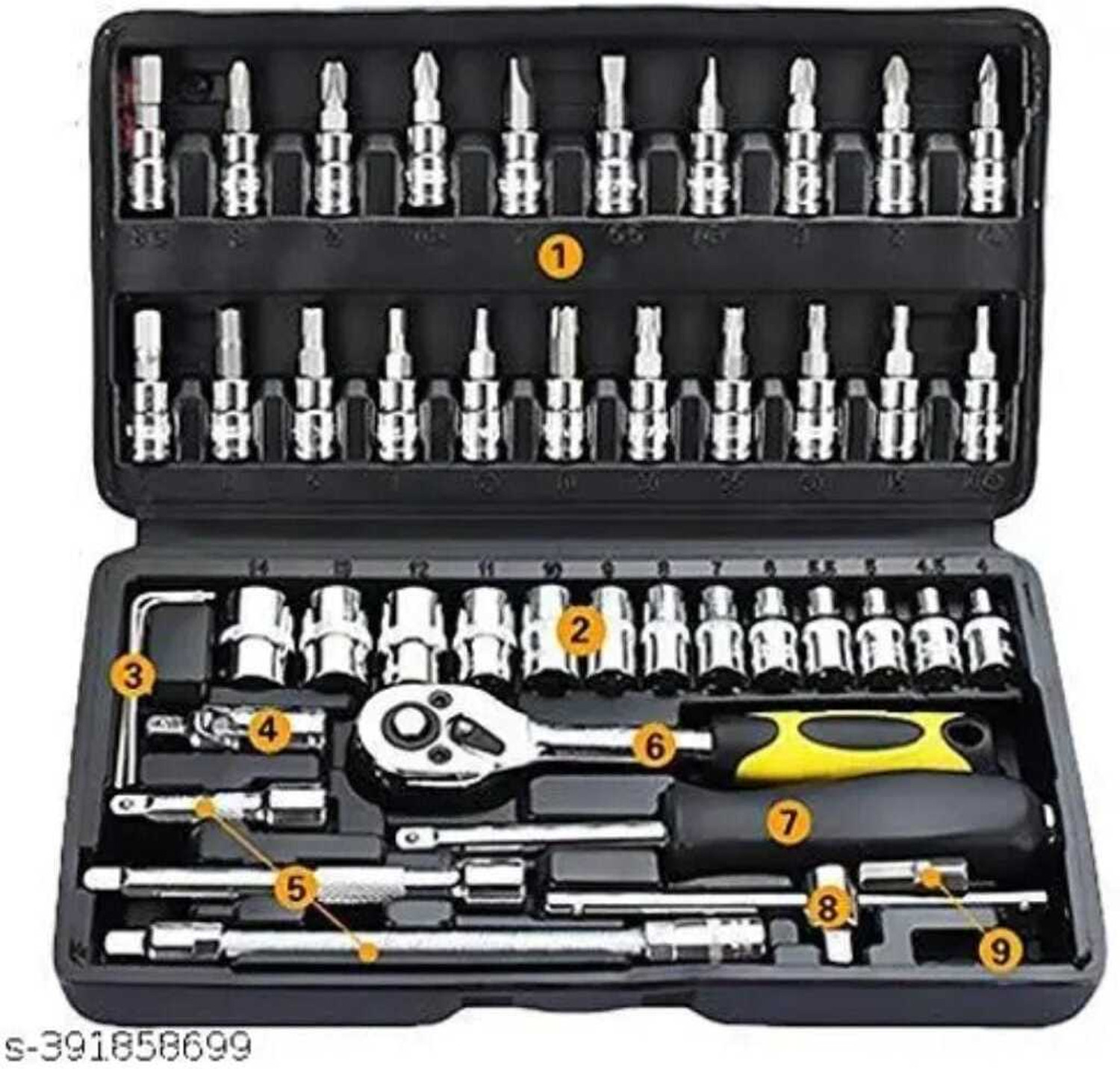 Image of SBE Car Motorcycle Repair Set Hand Tool Home Service Kit Socket Head Wrench (46Pcs ) Standard Screwdriver