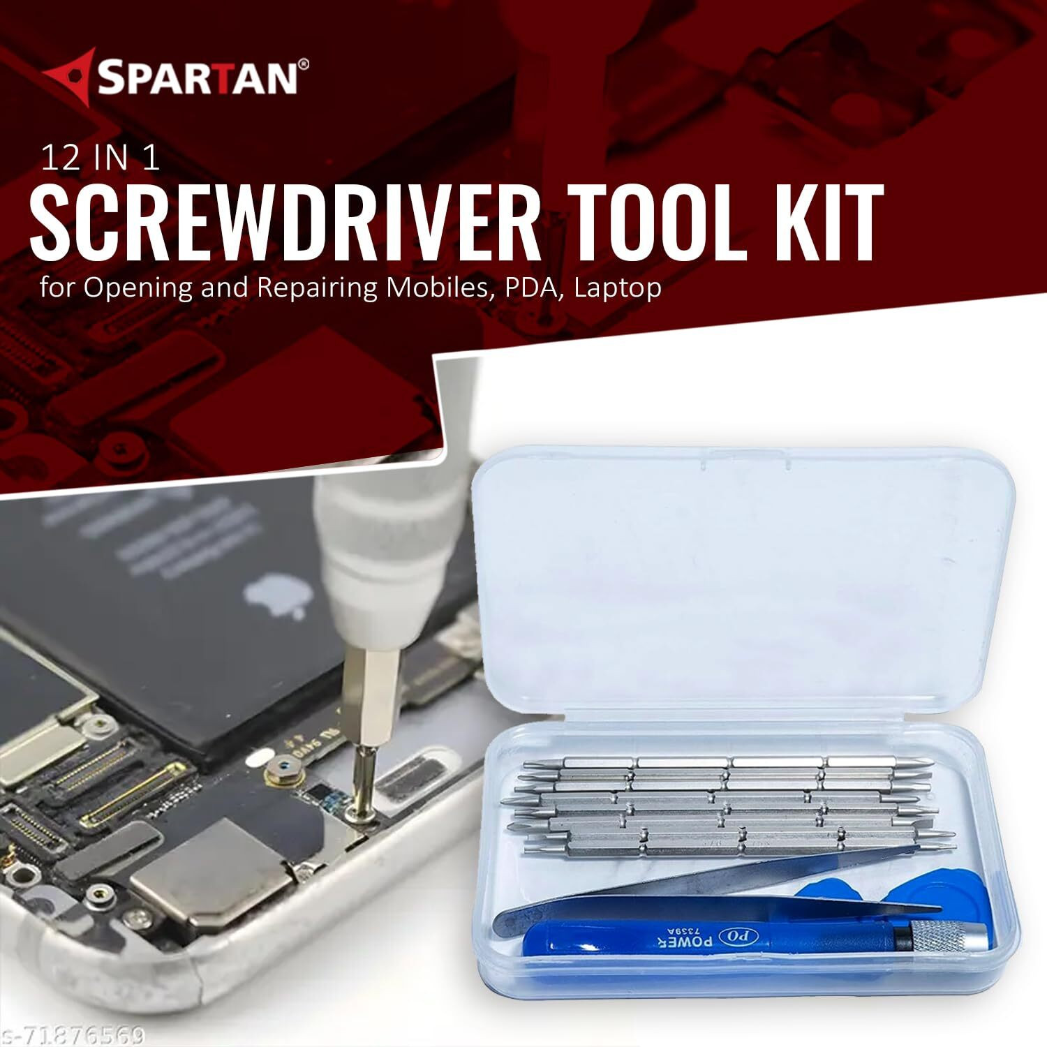 Image of Spartan SMR-01 Screwdriver Tool Kit for Opening and Repairing Mobiles, PDA, Laptop with Openers and Tweezer Precision Screwdriver Set