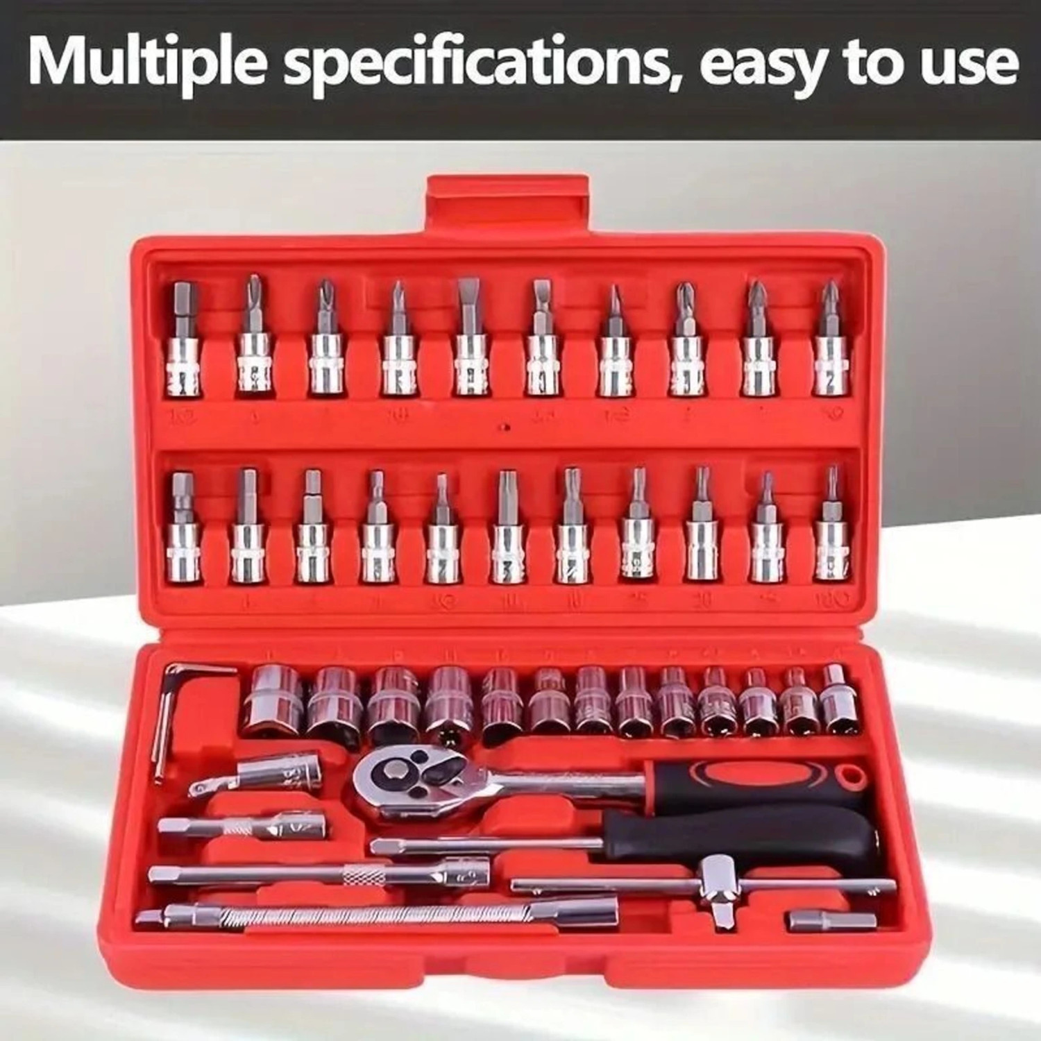 Image of SBE Car Motorcycle Repair Set Hand Tool Home Service Kit Socket Head Wrench (46Pcs ) Standard Screwdriver