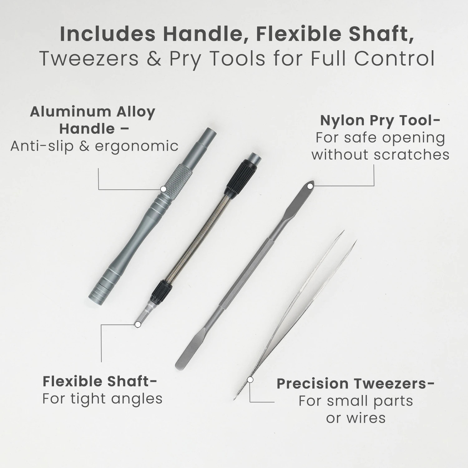Image of Portronics Bit Box 2 128-in-1 Screwdriver Kit with Magnetic Handle & Flexible Extension Rod Offset Screwdriver Set