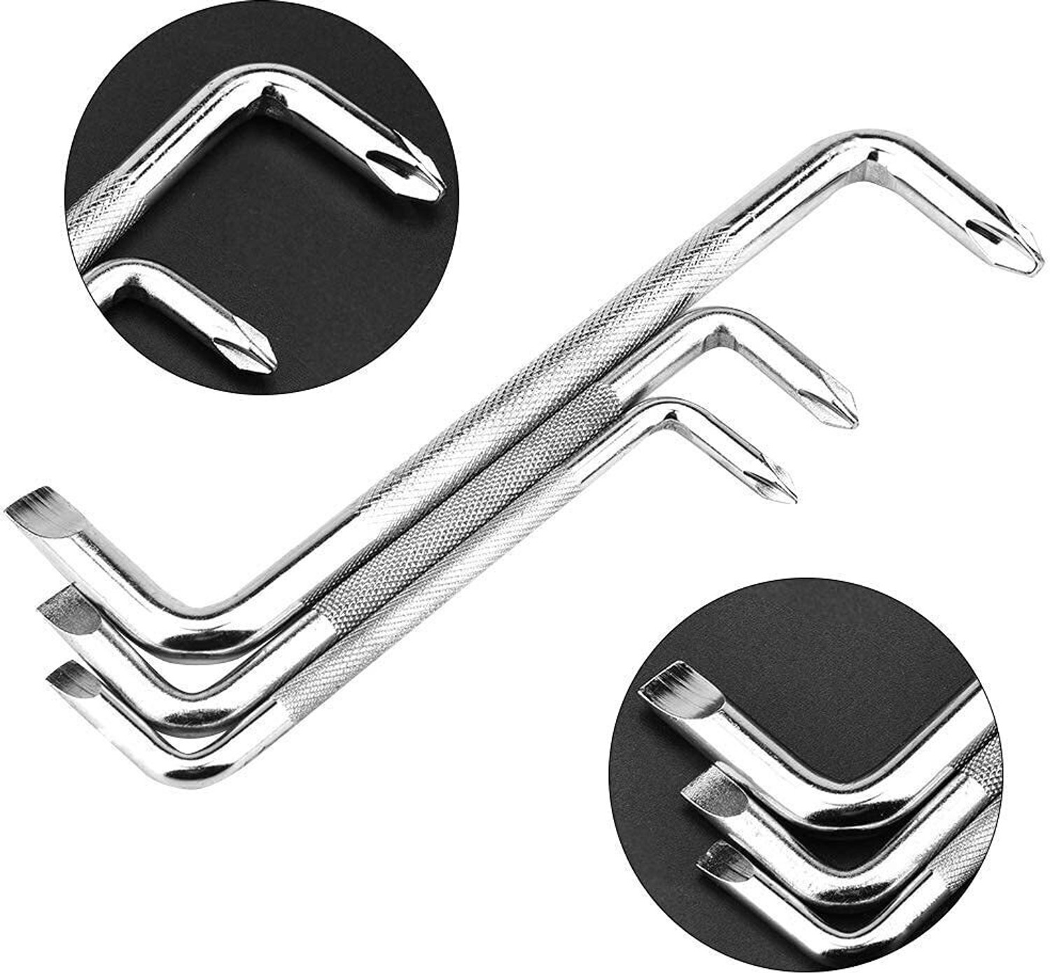 Image of AASONS AASONS 3pc Z-Type Offset Screwdriver Set Double Ended 2in1 PH2 & SL Combination Screwdriver Set