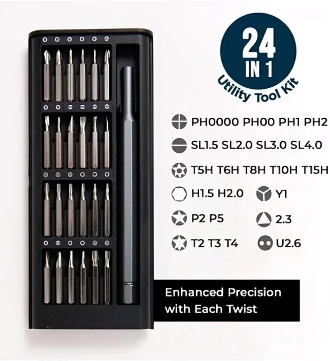 Image of KUMAWATCRAFTZ 24 in 1 Plastic handle Precision Screwdriver Set