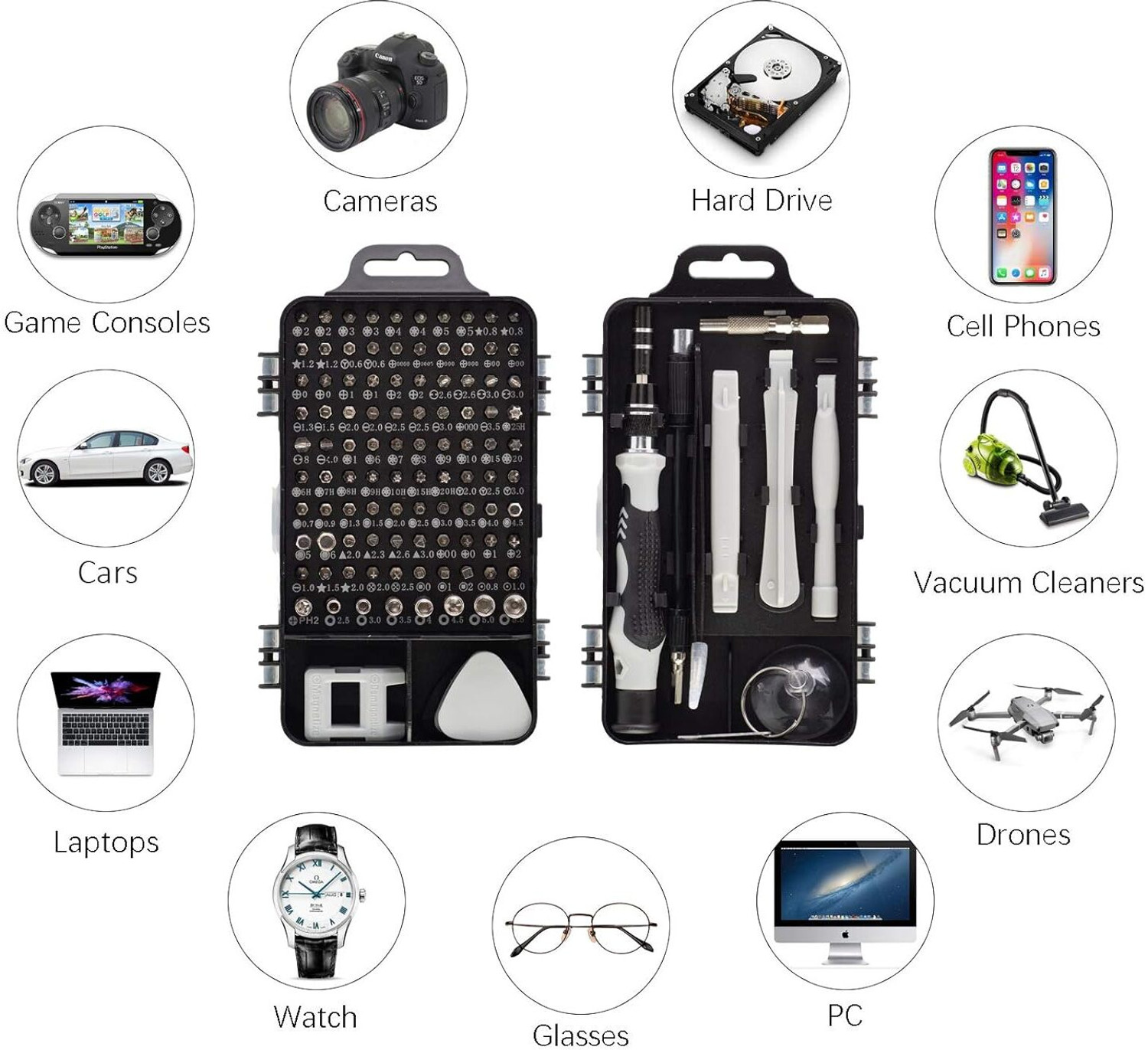Image of ORVENIX Magnetic Driver Kit,Electronics Precision Screwdriver Set with Portable Bag Precision Screwdriver Set