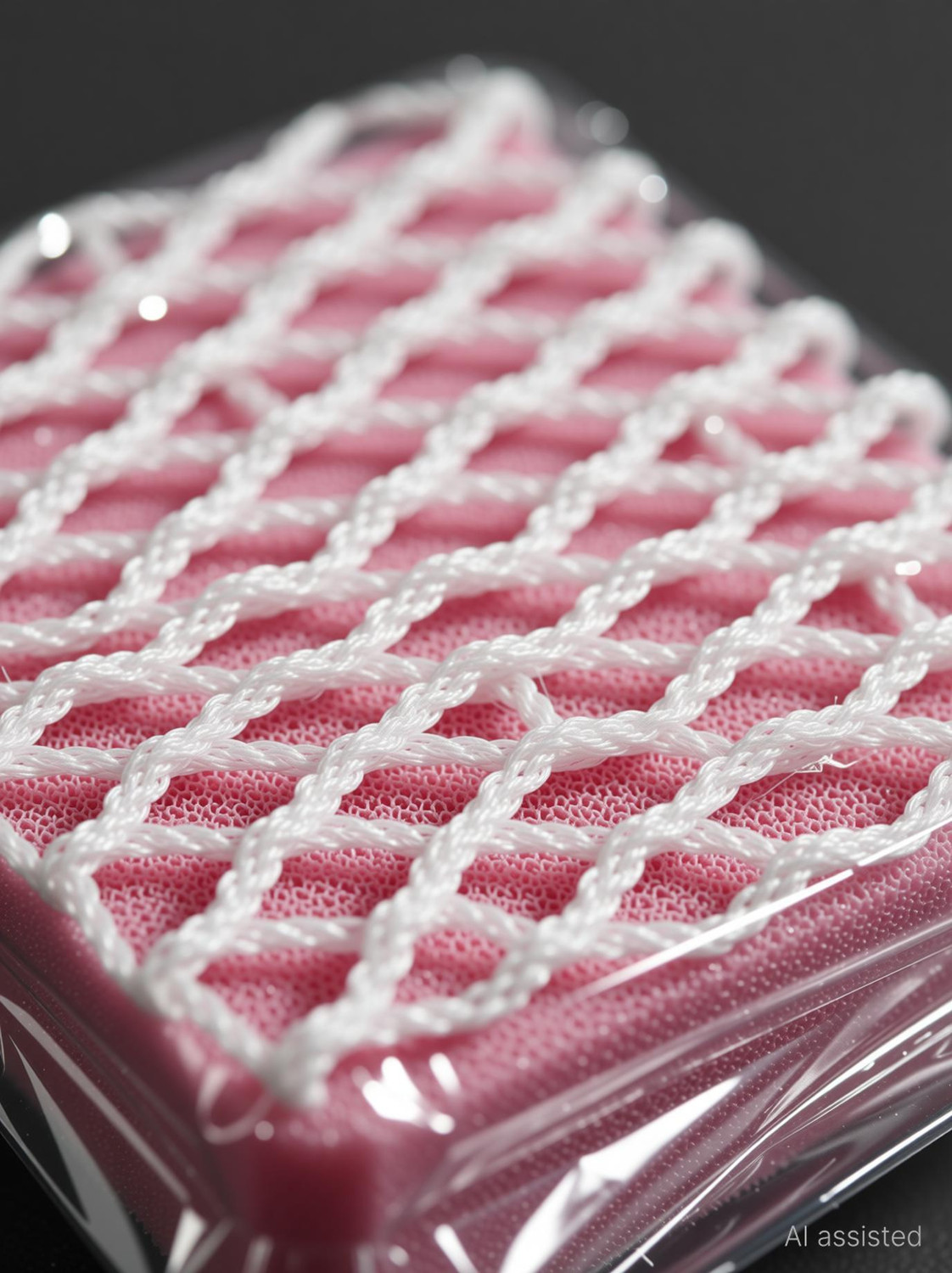 Image of Bear Grips Active mesh scrubber with net for all utensils type dish washing and oily stains cleaning Scrub Sponge