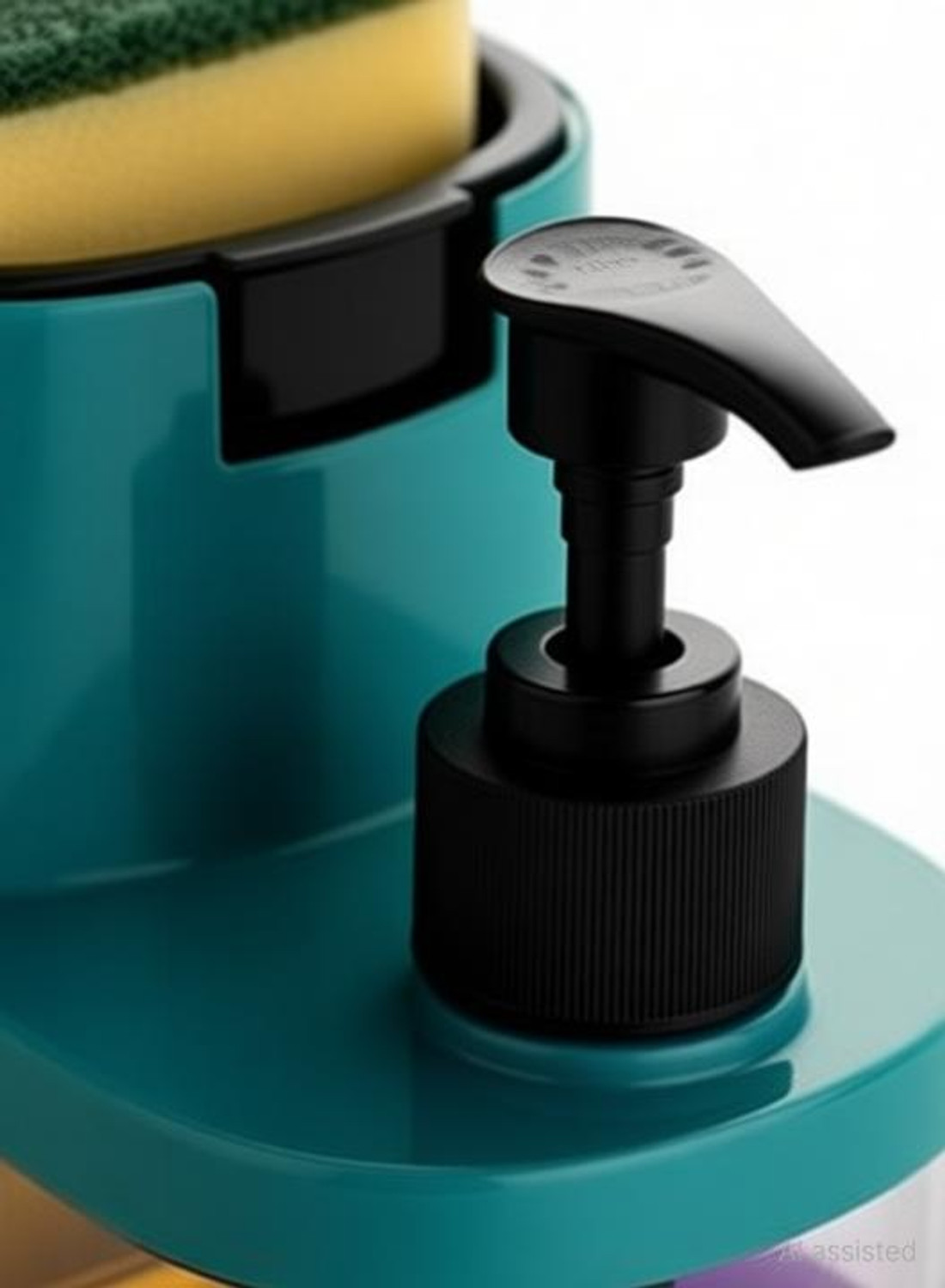 Image of Ardo 3-in-1 soap dispenser for kitchen 400 ml Liquid, Soap Dispenser Scrub Pad