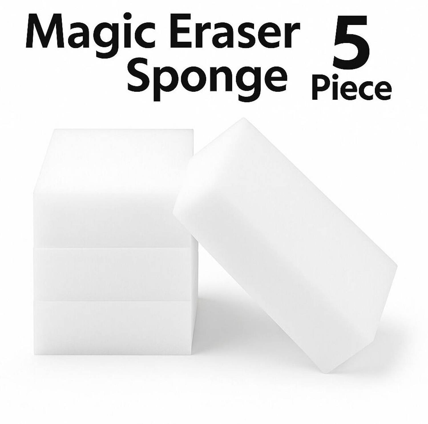 VAXIMEL ENTERPRISE Clean Magic Eraser Cuboid Wall Stain Lime (Pack of 5) Scrub Sponge — Cleaning Tools