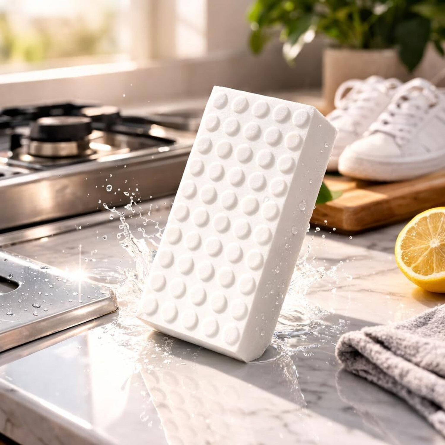 Image of Plenzo Magic Eraser Sponge Multi Surface Scrub Pad Scrub Sponge