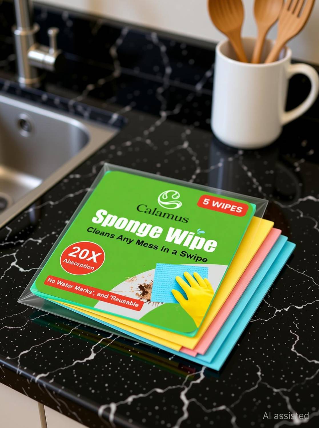 Calamus Premium Sponge Wipe| Sponge wipe| Scrub Pad for Kitchen Cleaning|Kitchen Cleaner Scrub Sponge, Sponge Wipe, Scrub Pad