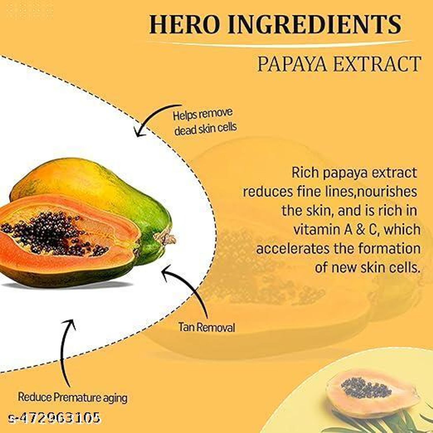 Image of EDITH NATURALS Papaya Face Scrub Gently Exfoliates | Unclogs Pores | Brightens Skin Scrub