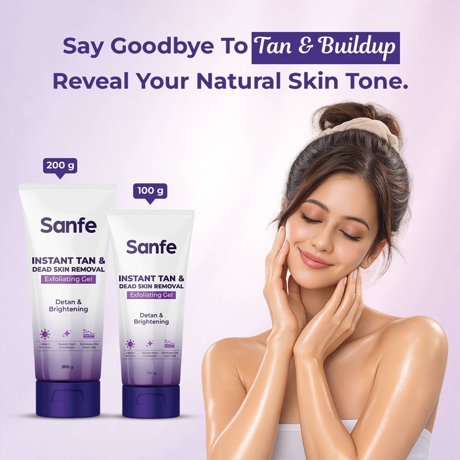 Sanfe Instant Tan & Dead Skin Removal Exfoliating Gel - Pack of 3 - Image 5