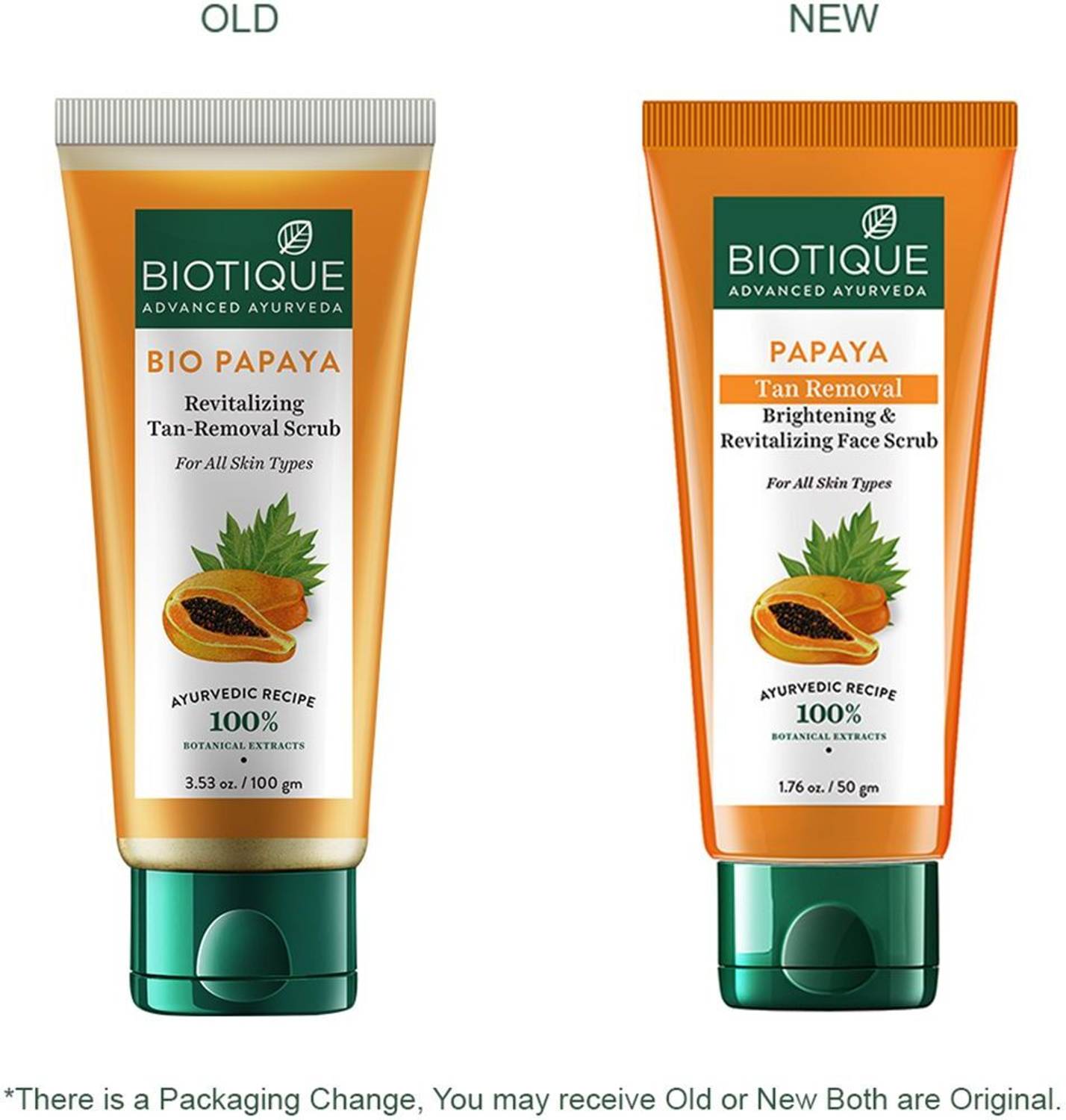 BIOTIQUE Papaya Tan Removal Face Scrub 100g - Image 2