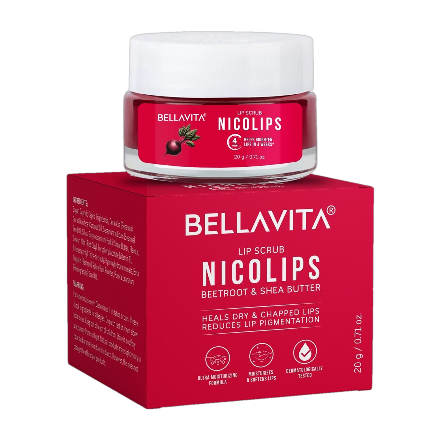 BELLAVITA NicoLips Lip Balm Scrub - Image 1