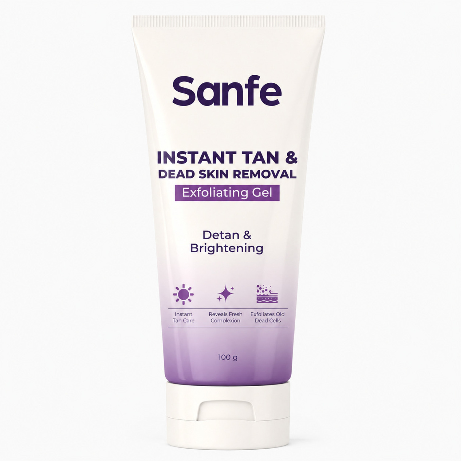 Image of Sanfe Instant Tan & Dead Skin Removal Exfoliating Gel Visibly Removes Tan Dirt Scrub