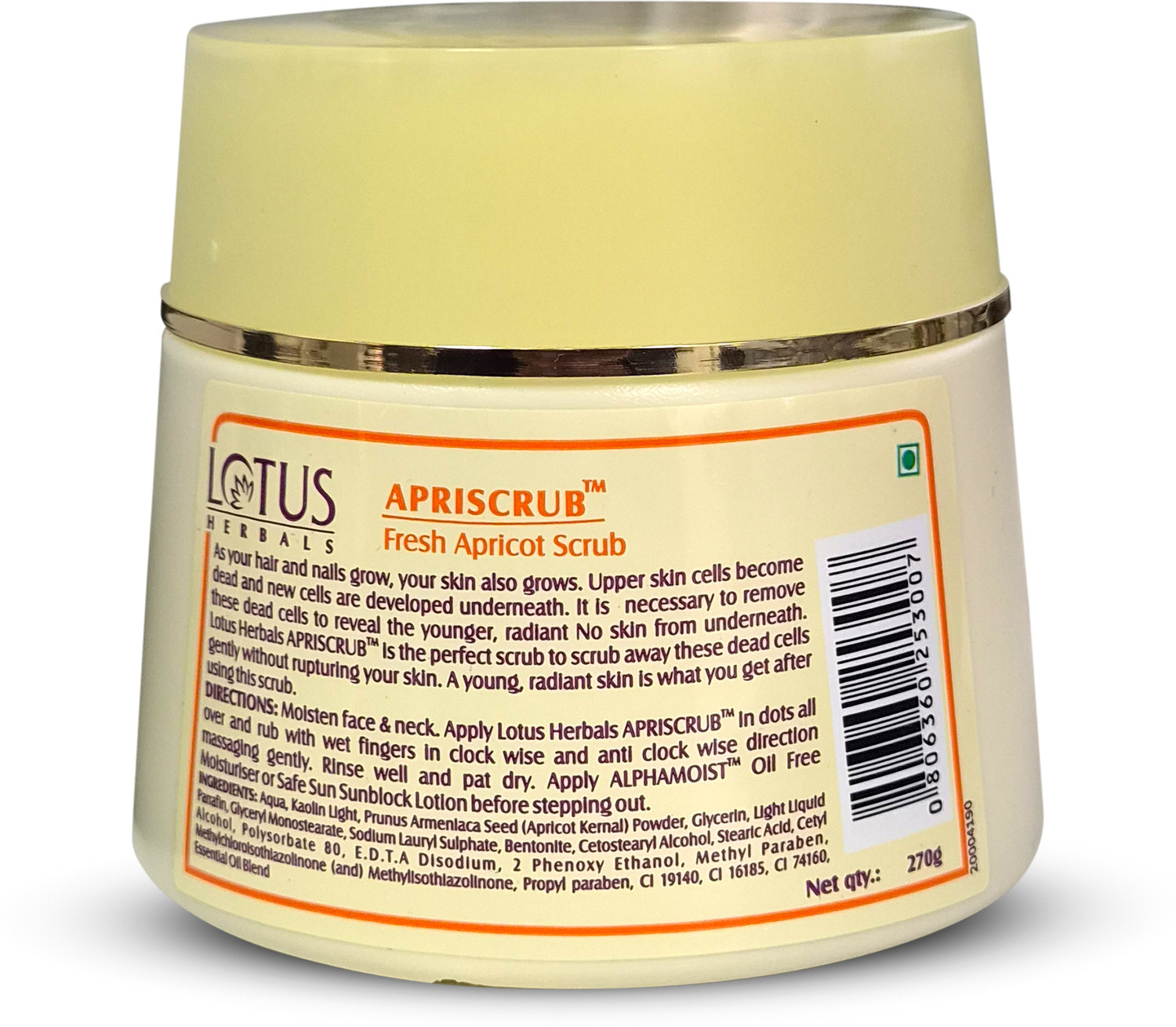 Image of LOTUS HERBALS Apriscrub Fresh Apricot Exfoliating Face Scrub