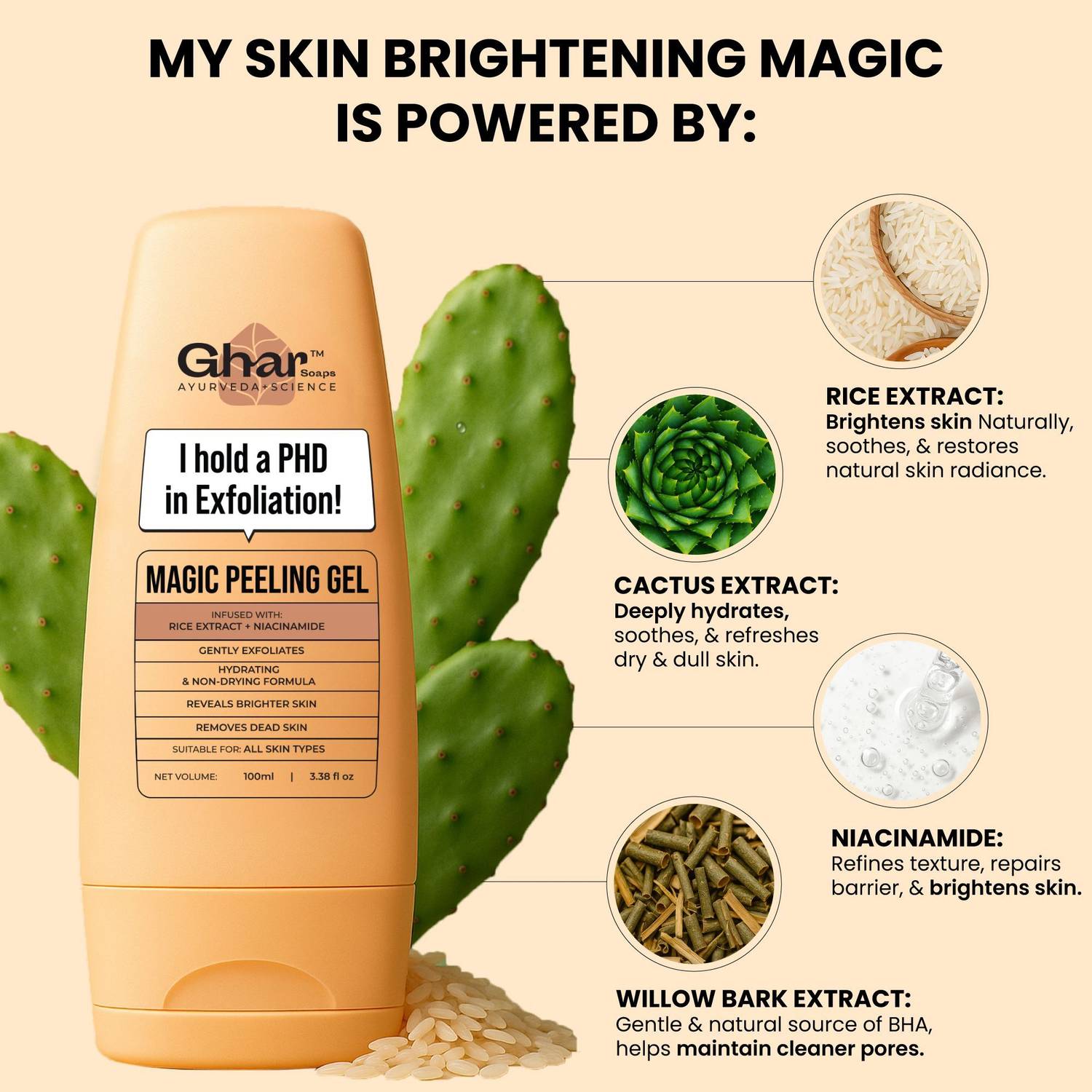 Ghar Magic Brightening Peeling Gel - Image 4